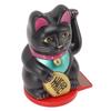 Solar Energy Powered Wealth Welcoming Cat with Waving Arm 6 Inch Lucky Money Cat Decoration for