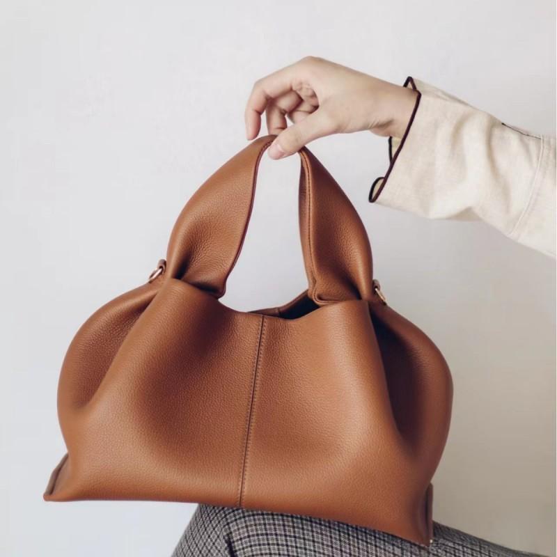 Kožená crossbody taška ve tvaru mraku Malá střední velikost Šetrná k veganům Pravá hovězí kůže Ramenní Dámská Denní použití