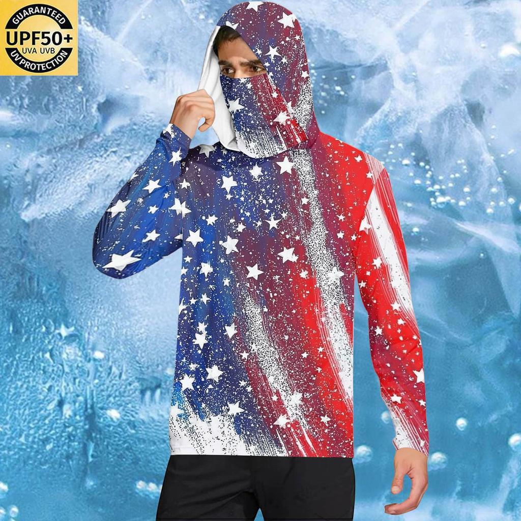Men's Casual Hooded Long Sleeve Sunscreen Top