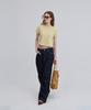 Keijiem Kzm Logo Crop Short Sleeve T-Shirt Yellow