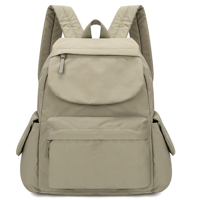 Sac à dos de couleur unie Léger Grande capacité pour unisexe