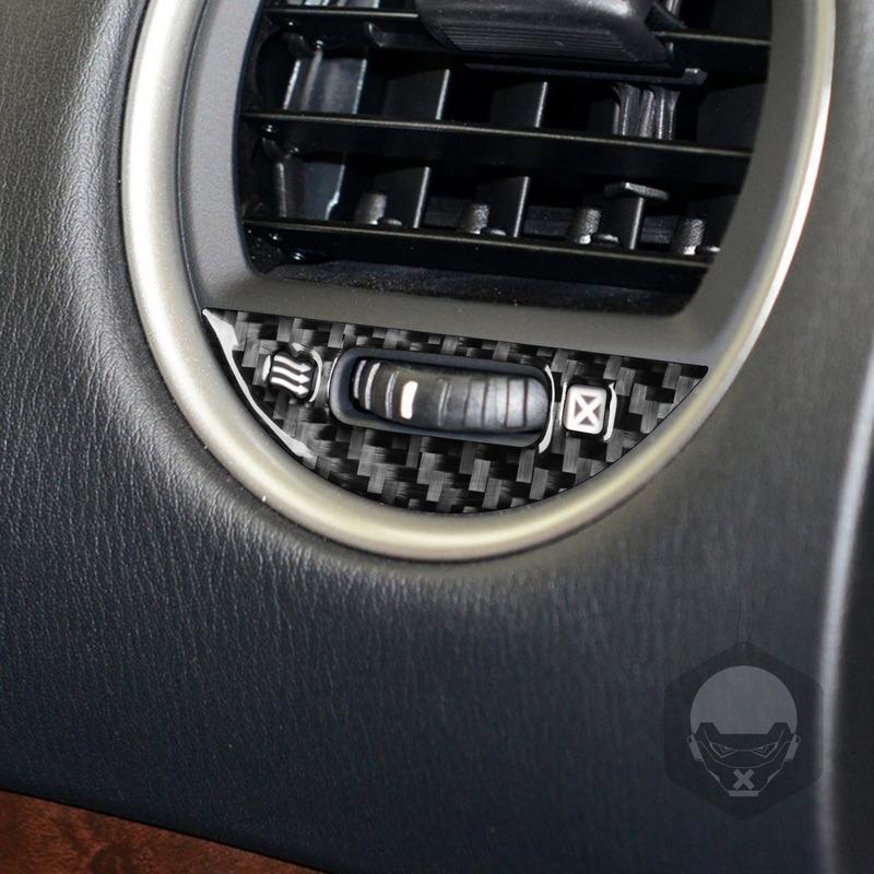 Real Carbon Fiber Car Accessories Center Console Air Vent Set Trim Cover Soft Sticker For Infiniti JX 2013 QX60 2014 2015 2016