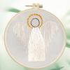 Religious Embroidery Set with Embroidery Hoop Instruction Beginner Stitching Craft Set with Embroidery Thread and Needle