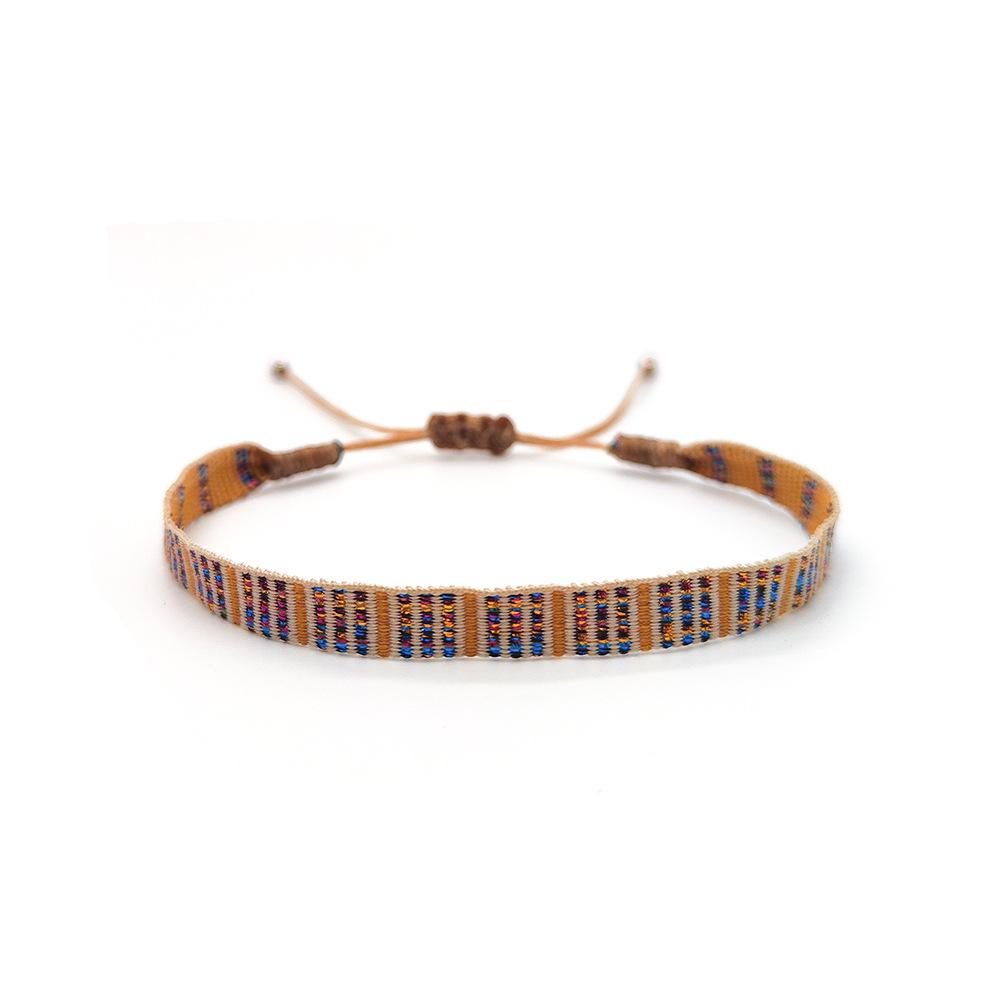 Colombian Ethnic Handmade Woven Pattern Bracelet - Retro Style for Girls