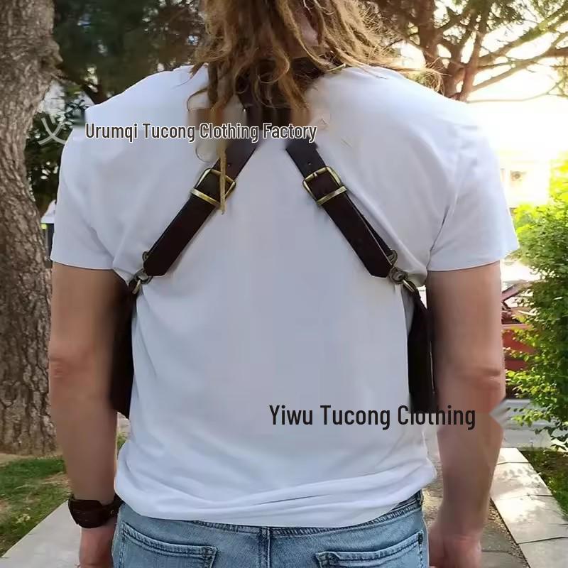 Vintage Men's Leather Crossbody Bag - Adjustable, Multifunctional, Outdoor Phone and Small Essentials Bag