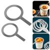 2 Peças de Juntas de Aço Inoxidável Suprimentos de Cozinha Anéis para Copo de Chá de Leite Anéis para Copo de Assar Juntas para Forma de Bolo Prático Anti-Escaldante