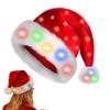 Children/adults LED Christmas Hat Velvet Santa Claus Hat Christmas Cosplay Headdress Dress Up Holiday Hat For New Year