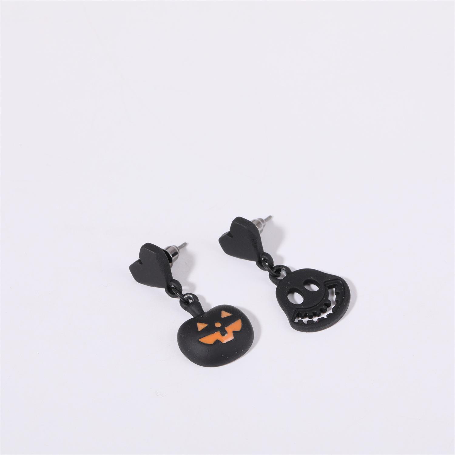 Halloween 3D Ghost, Skull & Bat Pumpkin Earrings for Women