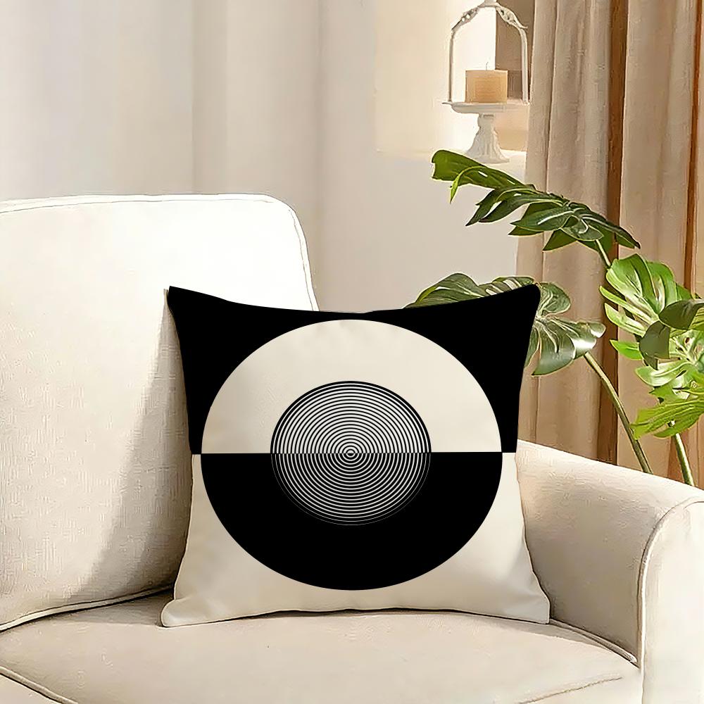 Abstract Geometric  Modern Boho Cushion Cover Reversible Plush Pillow Cover Soft Fluffy  Home Decor for Sofa Bedroom