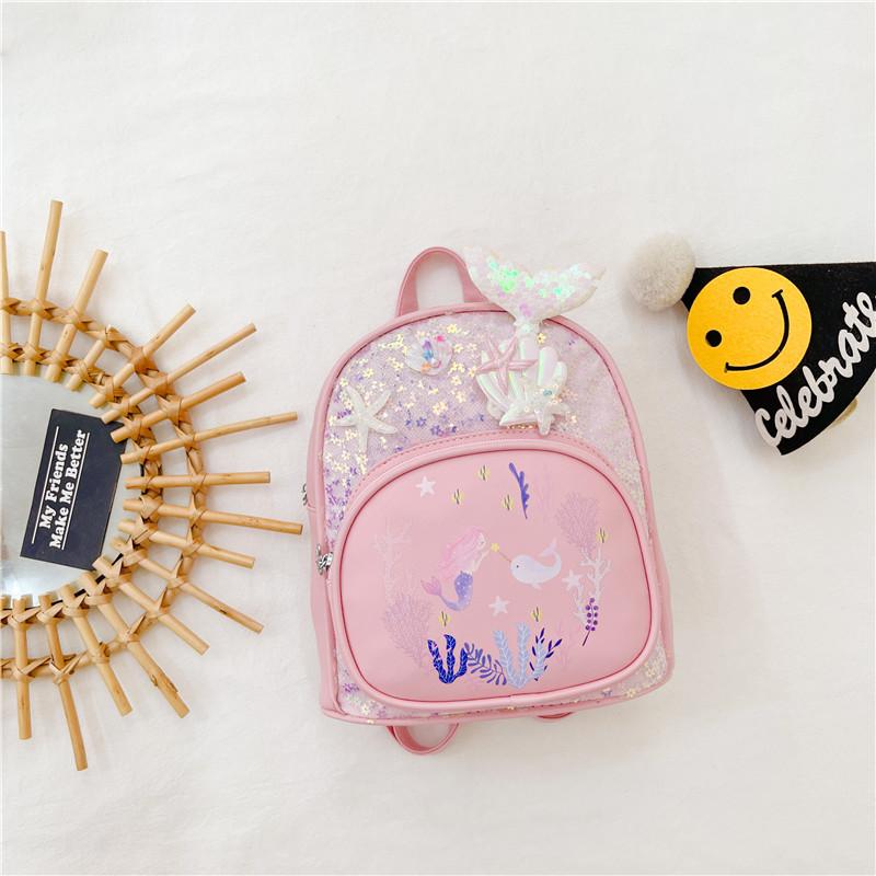 Backpack Kids Mermaid With With Shell Shimmer Starfish Design Childrens For