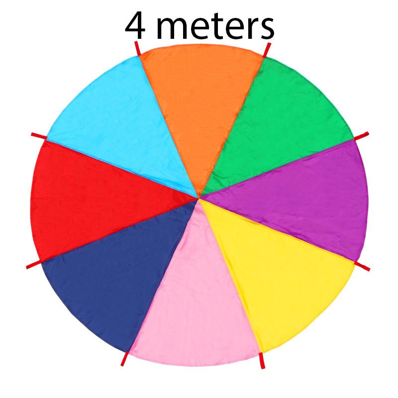 2-6 meter Rainbow Umbrella Outdoor Children's Game with Perception Training Equipment Parachute Activity Toys Parent Child