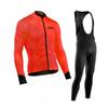 Thin NW Fleece Long Sleeve Cycling Jerseys Set Men Women Moisture Wicking Bike Riding Wear
