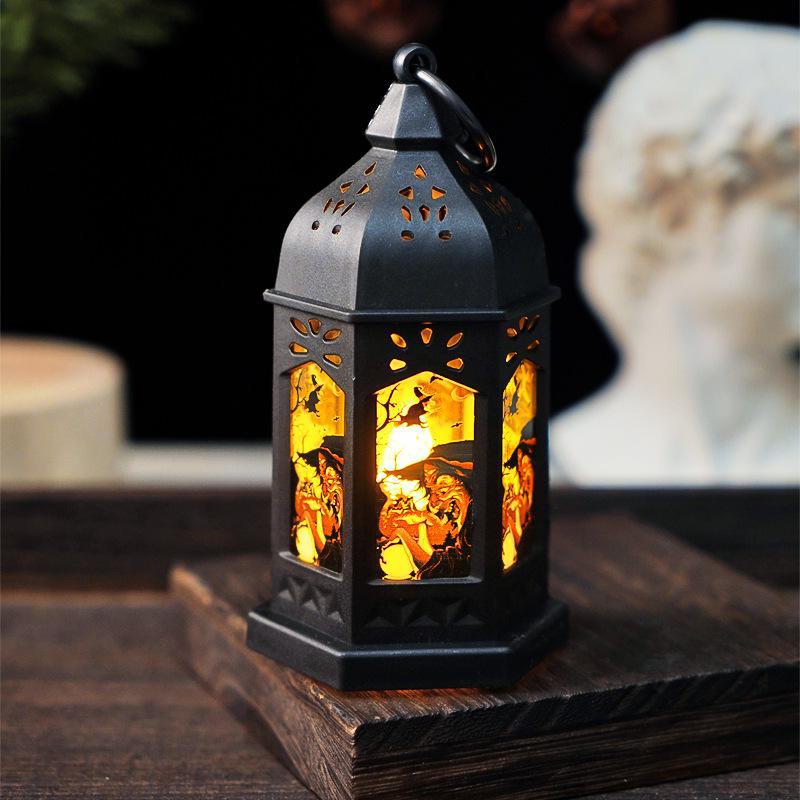 Halloween Portable LED Pumpkin Lantern Candle Lamp for Party Decoration