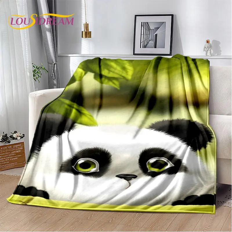 3D Cartoon Cute Panda Blanket,Flannel Blanket Throw Blanket,Kid Warm Blanket for Home Living Room Bedroom Beds Sofa Picnic Cover