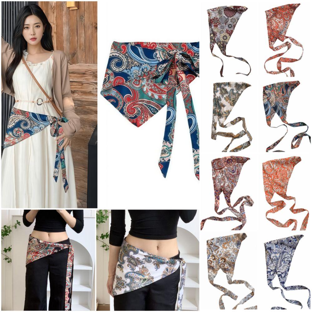 Ethnic Style Triangular Scarf Multicolor Waist Seal Fashion Waist Decoration  Accessories
