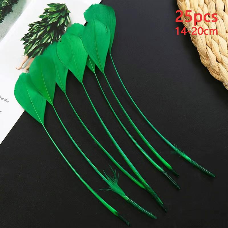 14-20cm Goose Feathers Bulk 25pcs Long Decoration Thin Plumas White Black Mixed Colors Plume For Crafts Hat Vases Carnival House