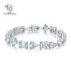 Mujing High-End Simulated Diamond Gemstone Ring for Women - Micro-paved Zircon.