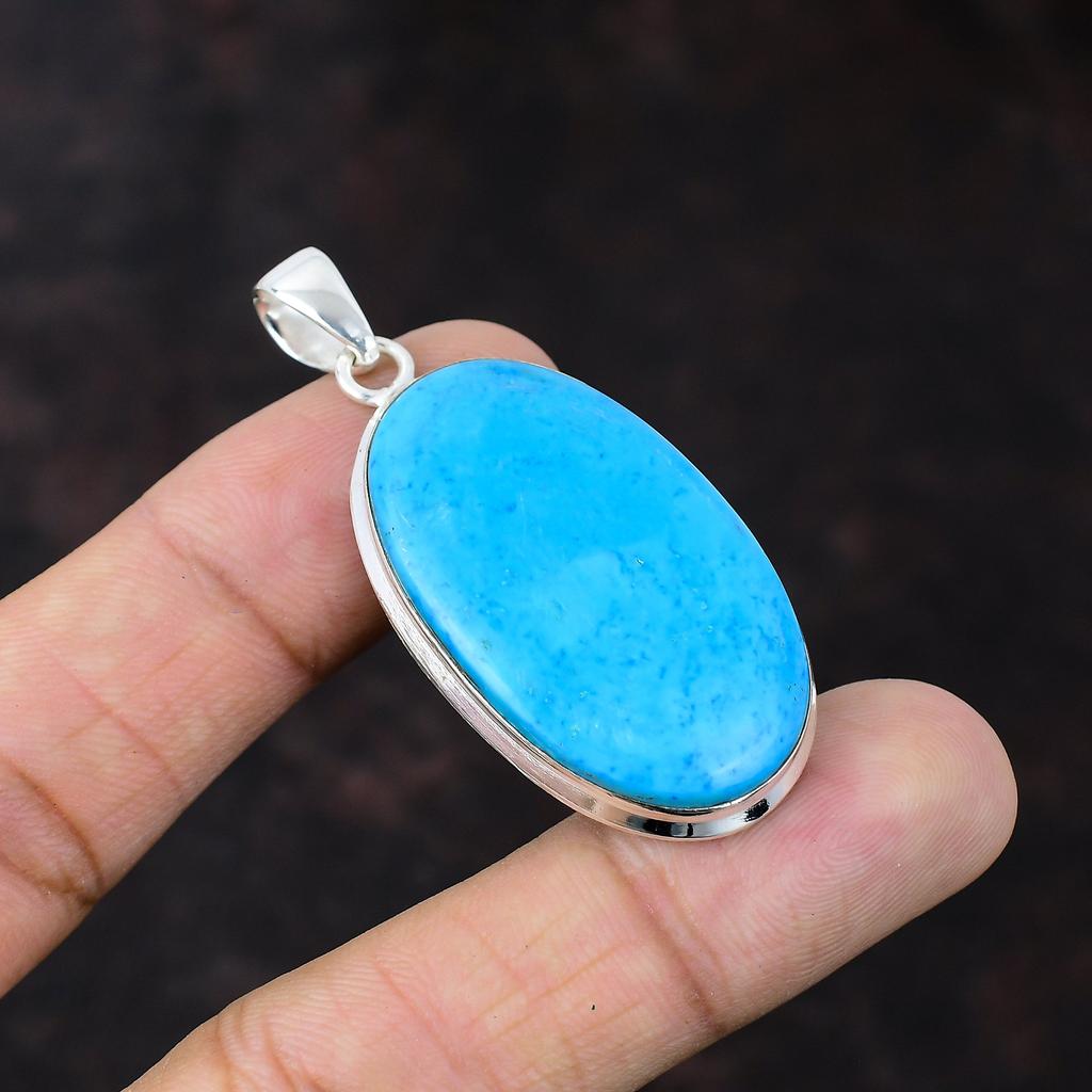 Arizona Turquoise Pendant Handmade Beautiful Jewelry 925 Sterling Silver Pendant Very Pretty Gemstone Jewelry Gift For Her Wonderful Jewelry
