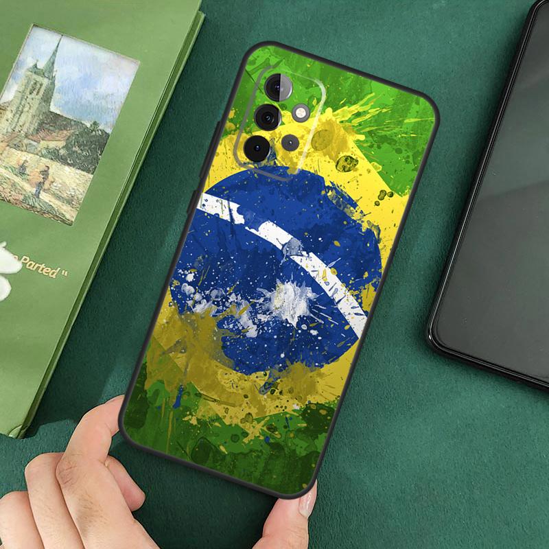 Brazil Brazilian Flag Phone Case For Samsung Galaxy A06 A05 A16 A55 A35 A15 A53 A33 A13 A22 A32 A52 A14 A34 A54