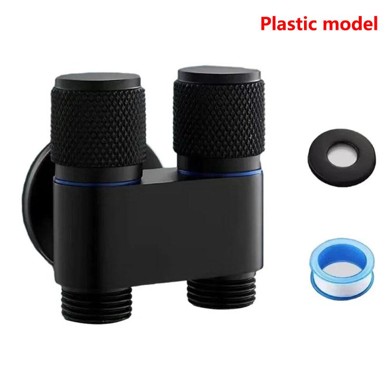 Universal Washing Machine Faucet Valve Automatic Water Stop Valve 3 Outlet Aluminum Alloy Faucet For Laundry Bathroom Angle Valve