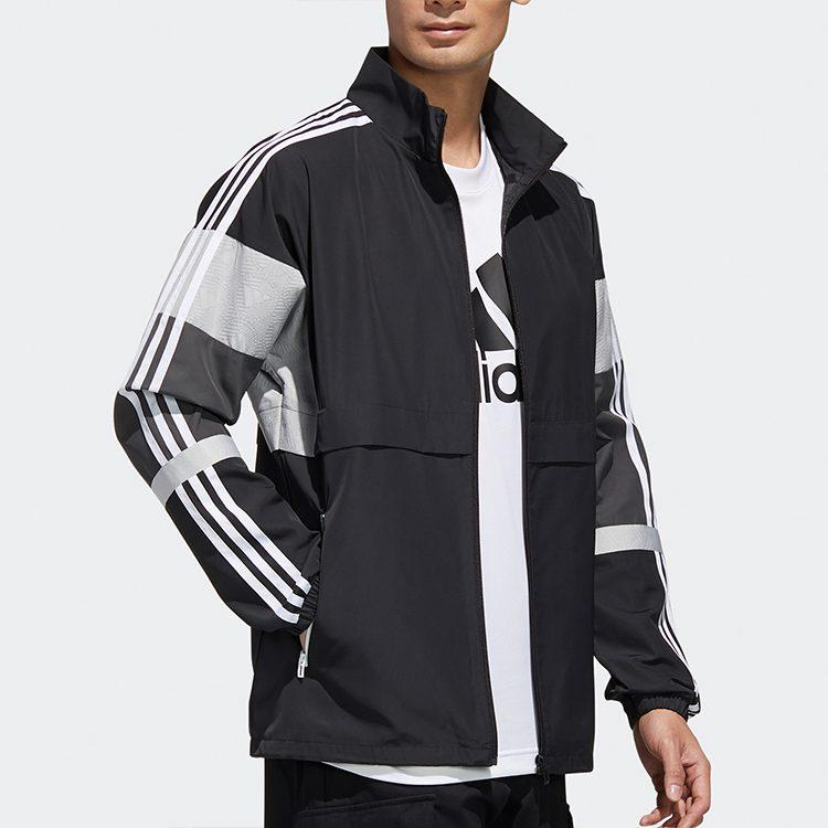 adidas Jackets Men's Black Stand Collar Moderate Other GL0402