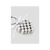 8SECONDS Silver Ball Heart Keychain Gray (19578ZWY53)