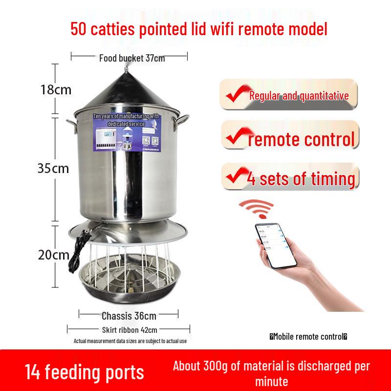 Automatic Poultry Feeder with Timer and Remote Control