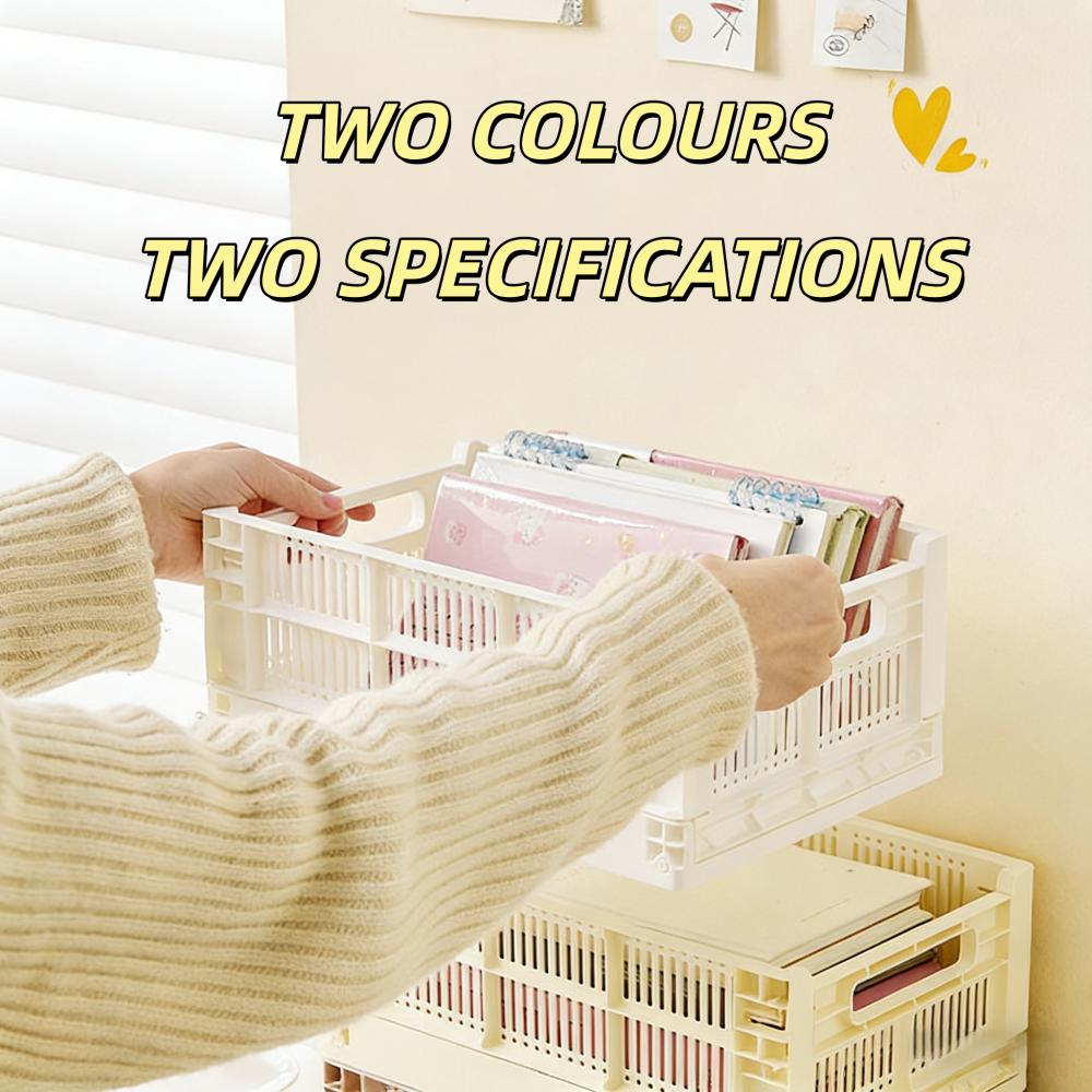 Stackable Plastic Storage Container Bins White Beige Multi-size Large Capacity Sturdy Organizer For Desktop Closet Kitchen Goods