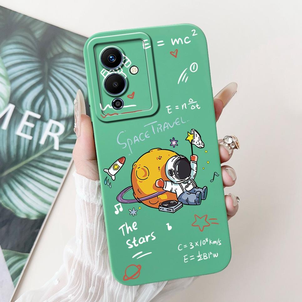 Cartoon Fashion Back Cover For Infinix Note 12 Pro 5G Phone Case Infinix X671B Soft Silicone Dragon Astronaut Black Cat Funda