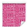Polynesian Geometric Pattern Wallpaper Powder Pink and Purple 50x1000
