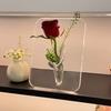 Yousheng Clear Plastic Vase Decorative Square/Butterfly Frame Vase for Wedding Party Table Home Dining Table Bookshelf Centerpiece House Warming Gifts