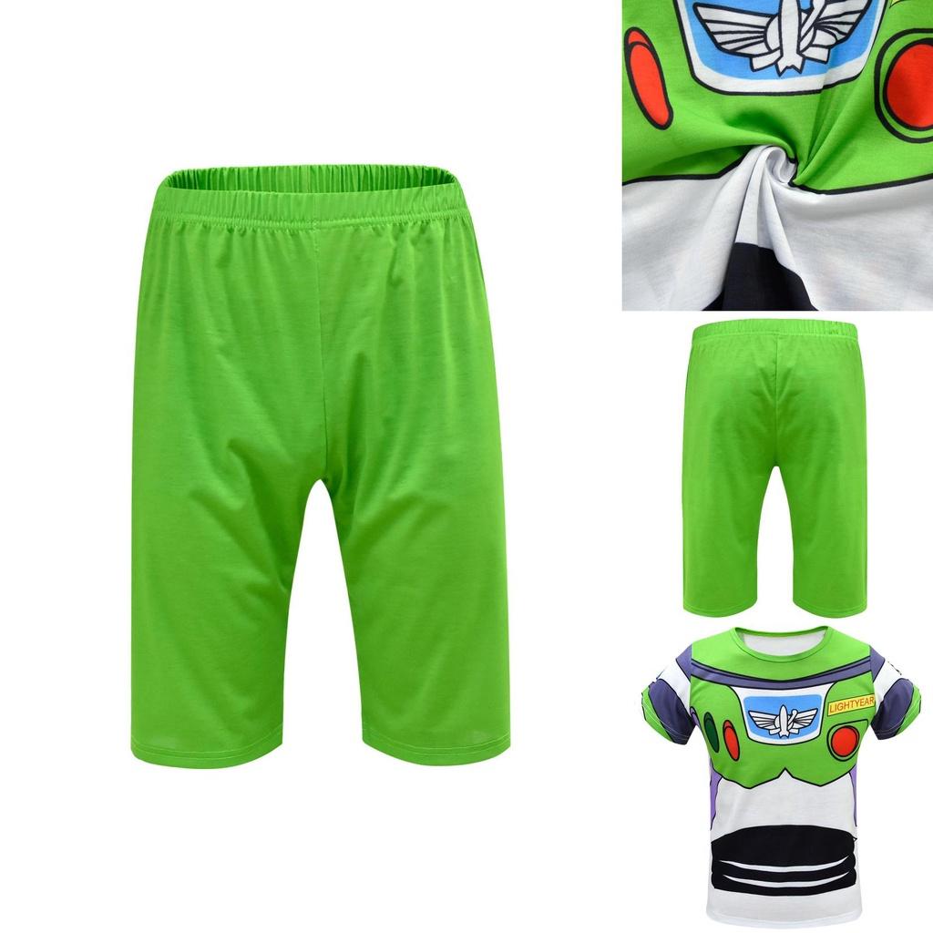 Adorable Toy Story Buzz Lightyear Short Sleeve Tee And Shorts Suit For Kids