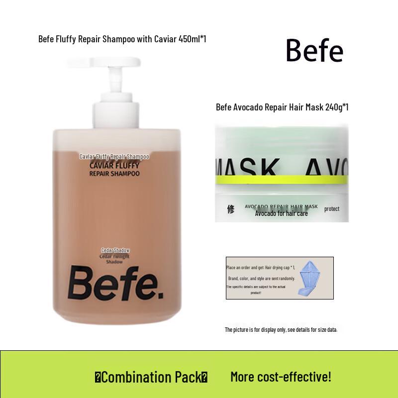 BeFe Caviar Shampoo & Avocado Hair Mask Set