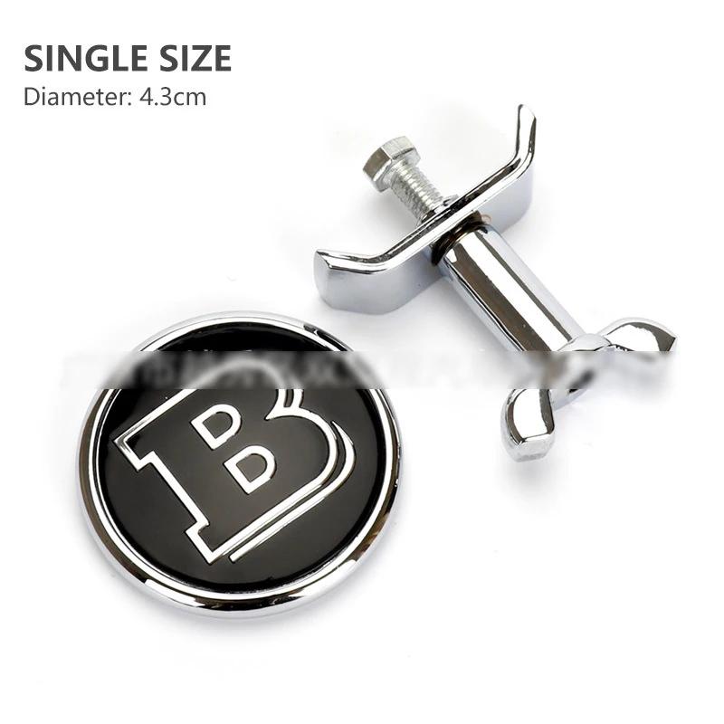 

2025 Hot 43mm Hood Stand Logo Modified To Lay Badge Car Bonnet Emblem for Mercedes Benz AMG Apple Tree Black Blue Red Star Wheat 43mm hood lay emblem