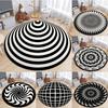 Covorașe Iluzie Optică Vortex 3D Covorașe Zonă Capcană Covorașe Rotunde Anti-Alunecare Covoare Zonă pentru Sufragerie Covor Capcană Vortex Pluș Scurt