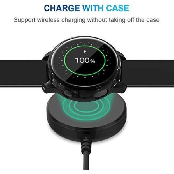 [2Pack] Tensea Compatible with Samsung Galaxy Watch Active 2 Screen Protector Case 44mm, Bumper Full Around Cover for Samsung Galaxy Watch Active2 44