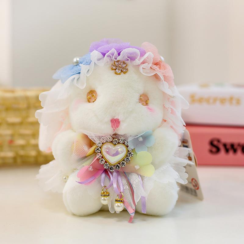 Super Cute Lolita Rabbit Plush Pendant for Best Friend Birthday Gift Sakura Rabbit Confession Doll Backpack Hanging Decoration
