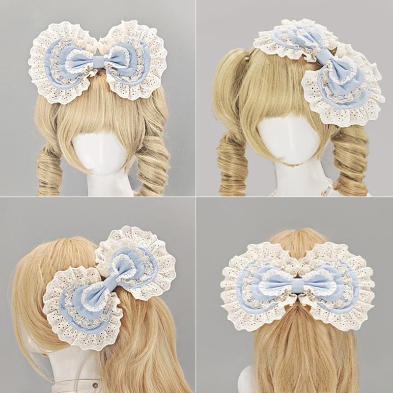 Lace Bows Headbands Party Hair Accesory For Women Elegant Design Suitable For Parties And Cosplay Event