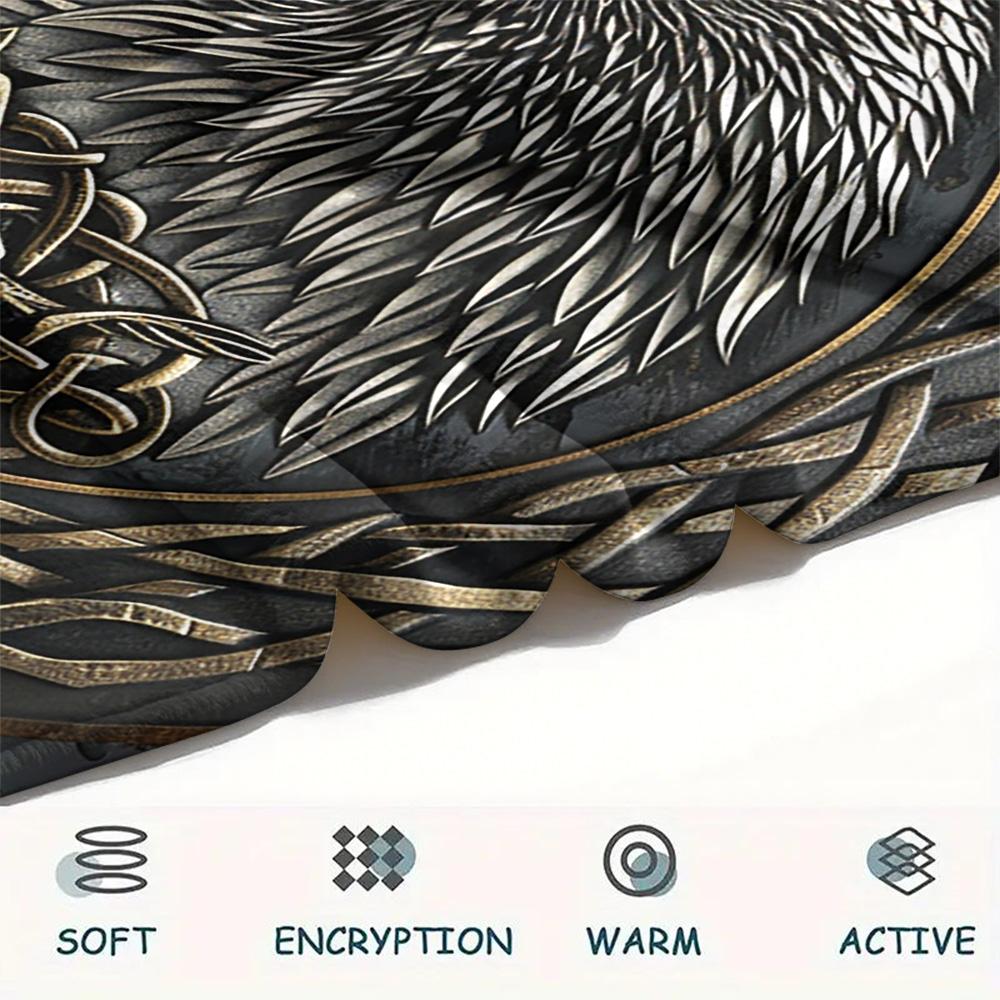 Eagle Print Flannel Blanket, High Quality Comfortable for All Seasons, Home Decor, Warmth and Comfort, Perfect for Christmas Gifts