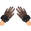 Kids Party Lace Pearl Fishnet Gloves Communion Flower Girl Party Mittens Children's Mittens High Elasticity Mesh Bow Gloves