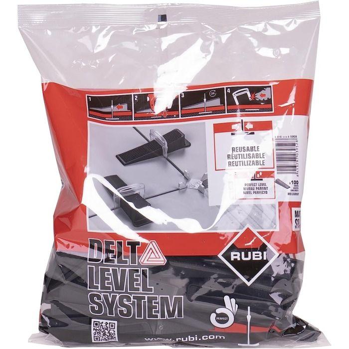 Cale Delta Level System N - RUBI - B-100 - Couleur Noir - Réutilisable - Installation Rapide