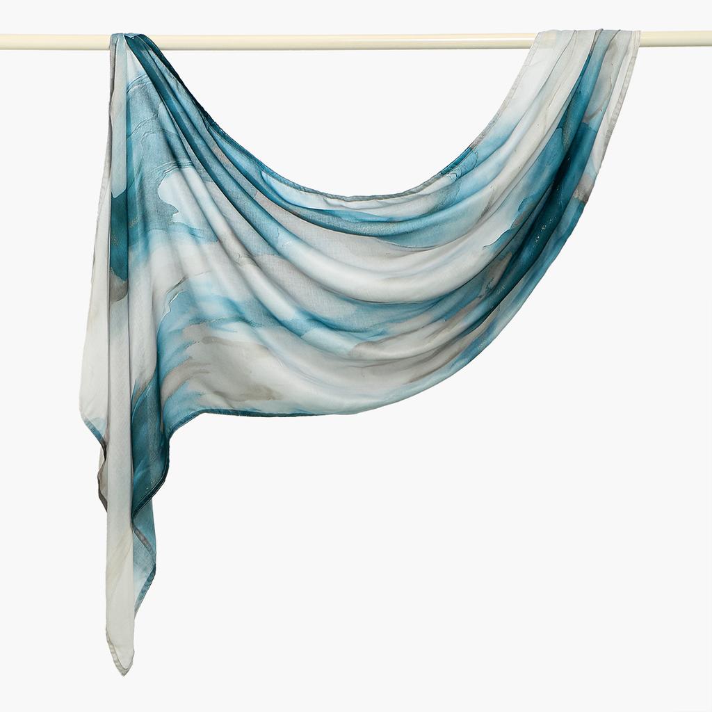 Fashion Printed Watercolor Modal Hijab Scarf For Woman Muslim Digital Printing Shawls Turban Ramadan Headscarf Scarves 170*70Cm