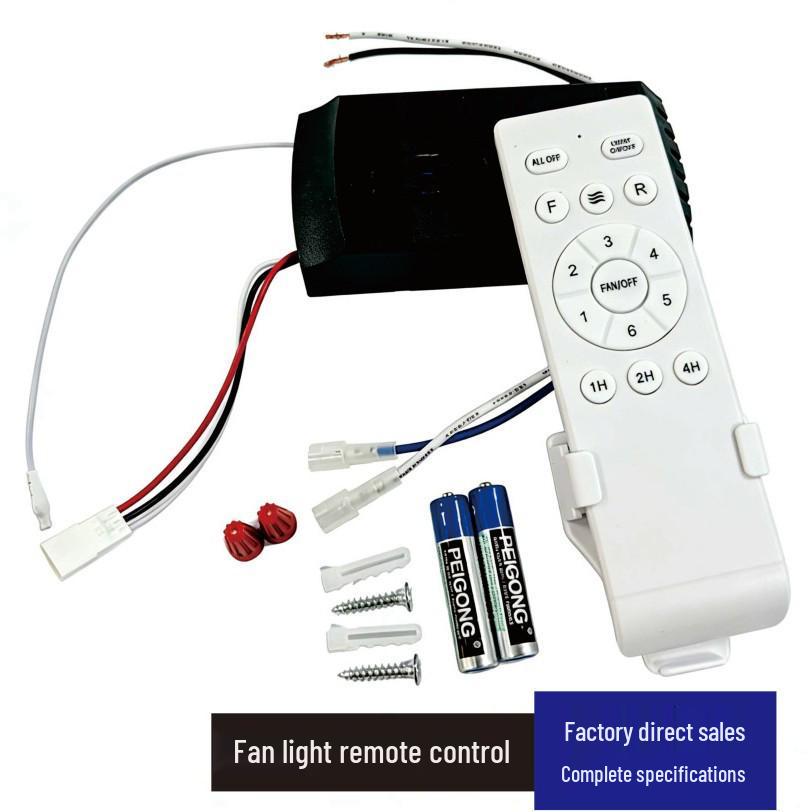 35W Six-Speed Adjustable Household Ceiling Fan Light with 24V DC and Remote Control