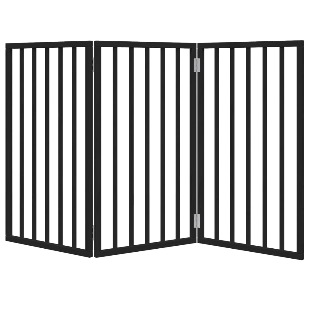 Vidaxl Foldable Dog Gate, 3 Panels, Black, 150 Cm