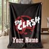 The Clash Custom Flannel Throw Blanket Print Your Name Text Soft Warm Blanket Holiday Present
