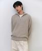 Relaxed Ribbed Half Zip Knit [Oatmeal]