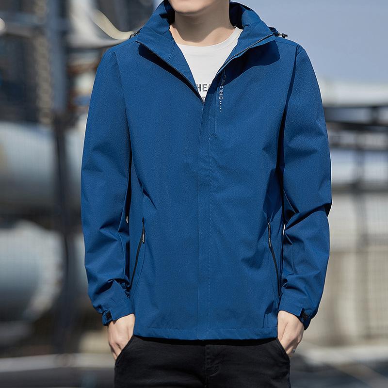 Men's Coat Spring and Autumn New Korean Style Loose Casual Work Jacket Men's Trendy Brand Hooded Jacket Men's Clothing