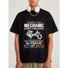 Men's Black T-Shirt Once A Mechanic A Mechanic With Piston And Wrench Graphic And Text For Automotive Enthusiasts And Mechanics
