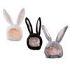 Cartoon Rabbit Hat Cute Bunny Costume Hat Cotton Plush Warm Birthday Hat for Kids Girls Boys Christmas Gift