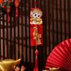 Flocking New Year Lucky Pendant Traditional Spring Festival Hanging Couplet  Home Living Room Decor